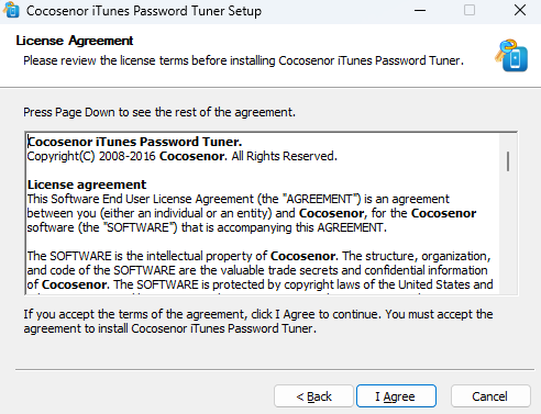 Cocosenor iTunes Password Tuner